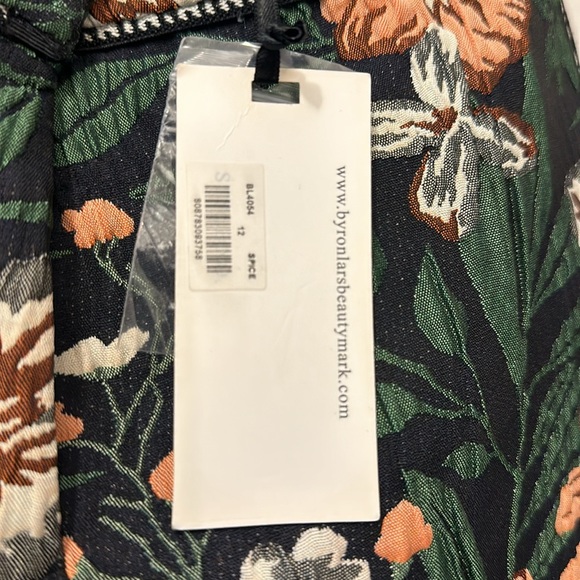 NWT BYRON LARS Beauty Mark Floral Jacquard Brocade Blue Jogger Pants 10 12 - Picture 12 of 12